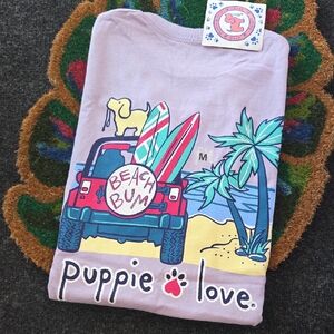 Puppie Love Beach Bum Purple T-Shirt